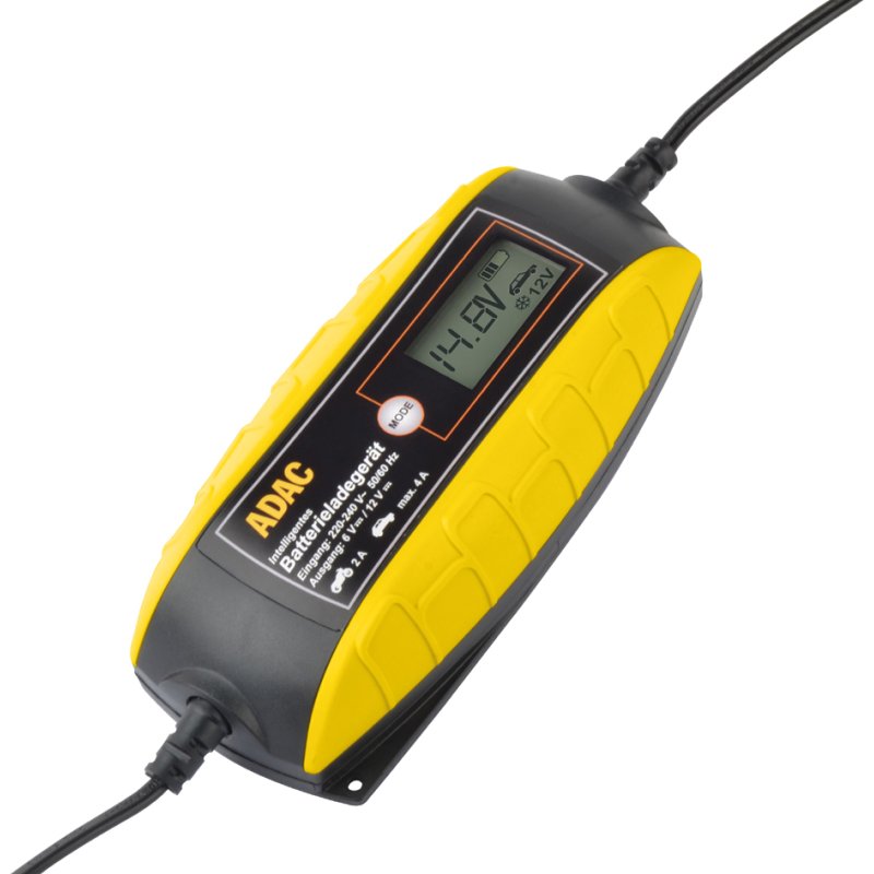 BRÜDER MANNESMANN acculader 4A 6/12V, auto en motor, zwart/geel